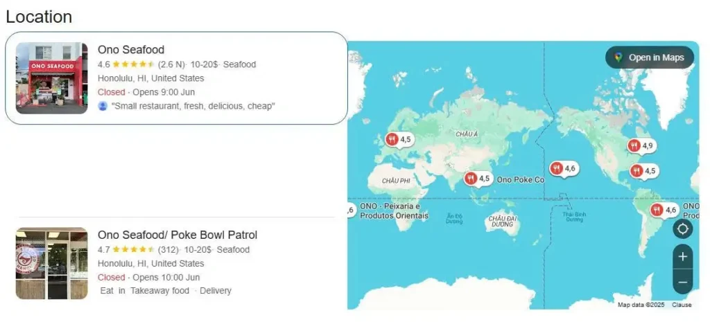 Where to Find Ono Seafood